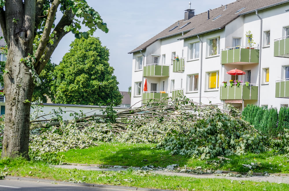 Storm damage due to severe weather